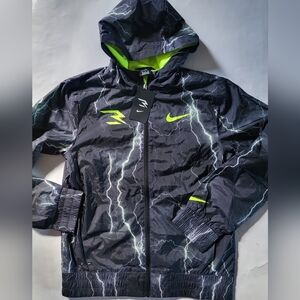 Nike full zip hooded jacket Boys Size M L XL Black 3Brand